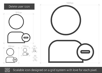 Image showing Delete user line icon.