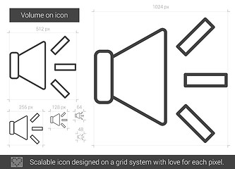 Image showing Volume on line icon.