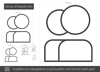 Image showing Group of people line icon.