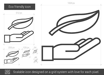 Image showing Eco friendly line icon.