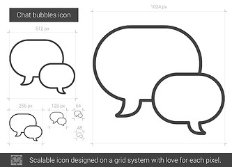 Image showing Chat bubbles line icon.