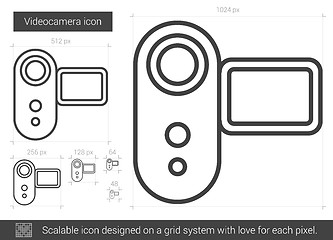 Image showing Videocamera line icon.