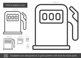 Image showing Petrol station line icon.