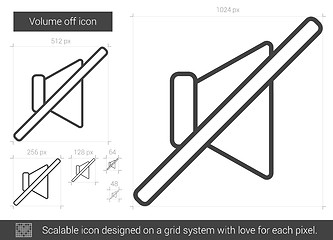 Image showing Volume off line icon.