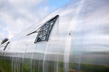 Image showing greenhouse with open window