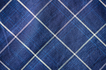 Image showing close up of checkered textile or fabric background