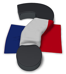 Image showing question mark and flag of france - 3d illustration