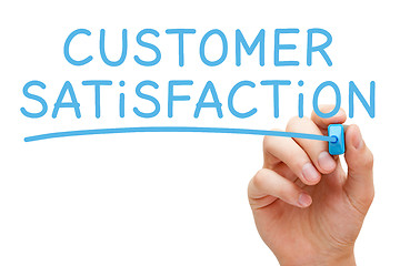 Image showing Customer Satisfaction Handwritten With Blue Marker