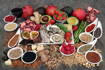 Image showing Aphrodisiac Food Collection 