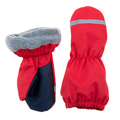 Image showing Children\'s autumn-winter mittens