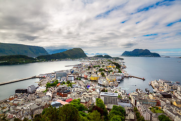 Image showing Aksla at the city of Alesund , Norway