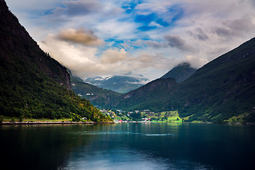 Image showing Geiranger fjord, Norway.