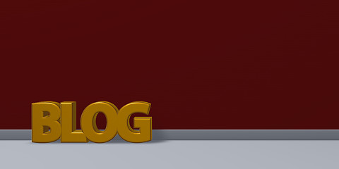 Image showing the word blog - 3d rendering