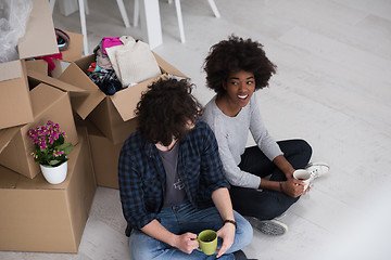 Image showing Relaxing in new house