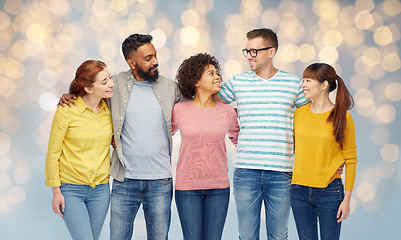 Image showing international group of happy smiling people