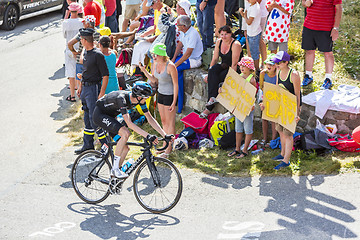 Image showing The Cyclist Wout Poels on Col du Glandon - Tour de France 2015