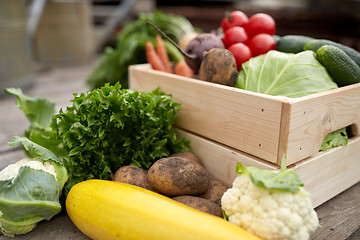 Image showing close up of vegetables on farm