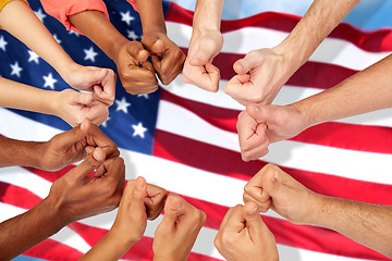 Image showing hands of international people showing thumbs up