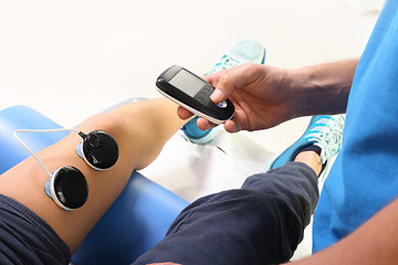 Image showing Muscle electrostimulation, treatment and rehabilitation