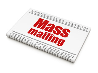Image showing Marketing concept: newspaper headline Mass Mailing