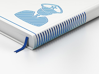 Image showing Privacy concept: closed book, Police on white background