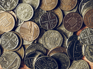 Image showing Vintage Pound coins