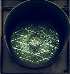 Image showing Vintage looking Green Light