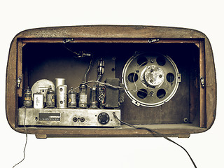 Image showing Vintage looking Old AM radio tuner