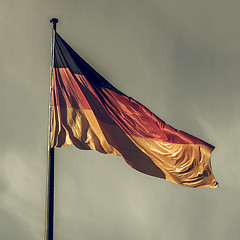 Image showing Vintage looking German flag