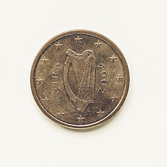 Image showing Vintage Irish 5 cent coin