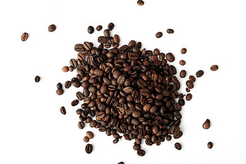 Image showing coffee grains,abstract, dark