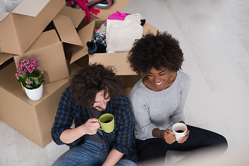 Image showing Relaxing in new house