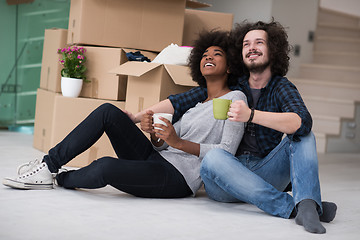 Image showing Relaxing in new house