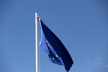 Image showing National flag of Alaska on a flagpole