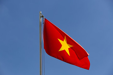 Image showing National flag of Vietnam on a flagpole