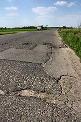 Image showing Road cracks