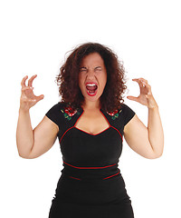 Image showing Screaming young woman.