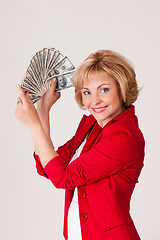 Image showing Woman And Money