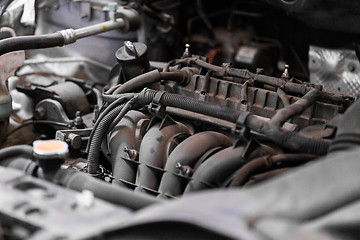 Image showing car engine close up