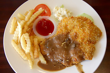 Image showing Breaded chicken chop