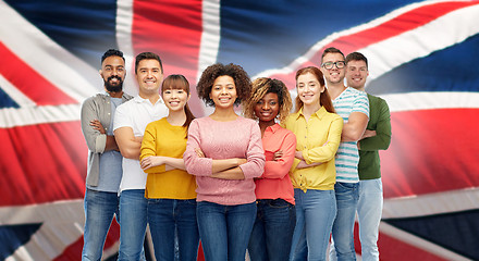 Image showing international group of happy smiling people