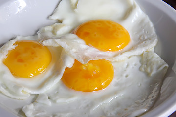 Image showing Fried eggs