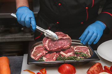 Image showing beef meat steaks