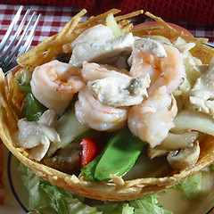 Image showing shrimp and chicken