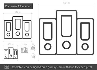 Image showing Document folders line icon.