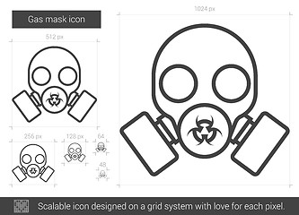 Image showing Gas mask line icon.