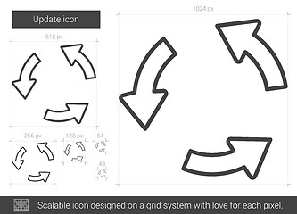 Image showing Update line icon.