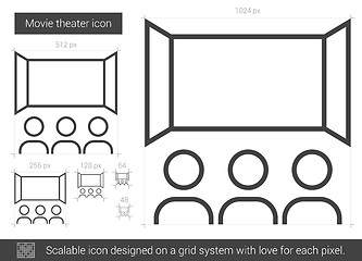 Image showing Movie theater line icon.