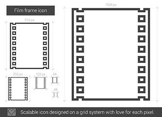 Image showing Film frame line icon.