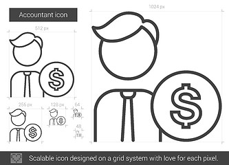 Image showing Accountant line icon.